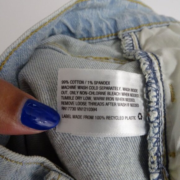 Universal Thread Highest Rise Shortie Denim Shorts Women Size 2R Ripped Raw Hem - Picture 7 of 11